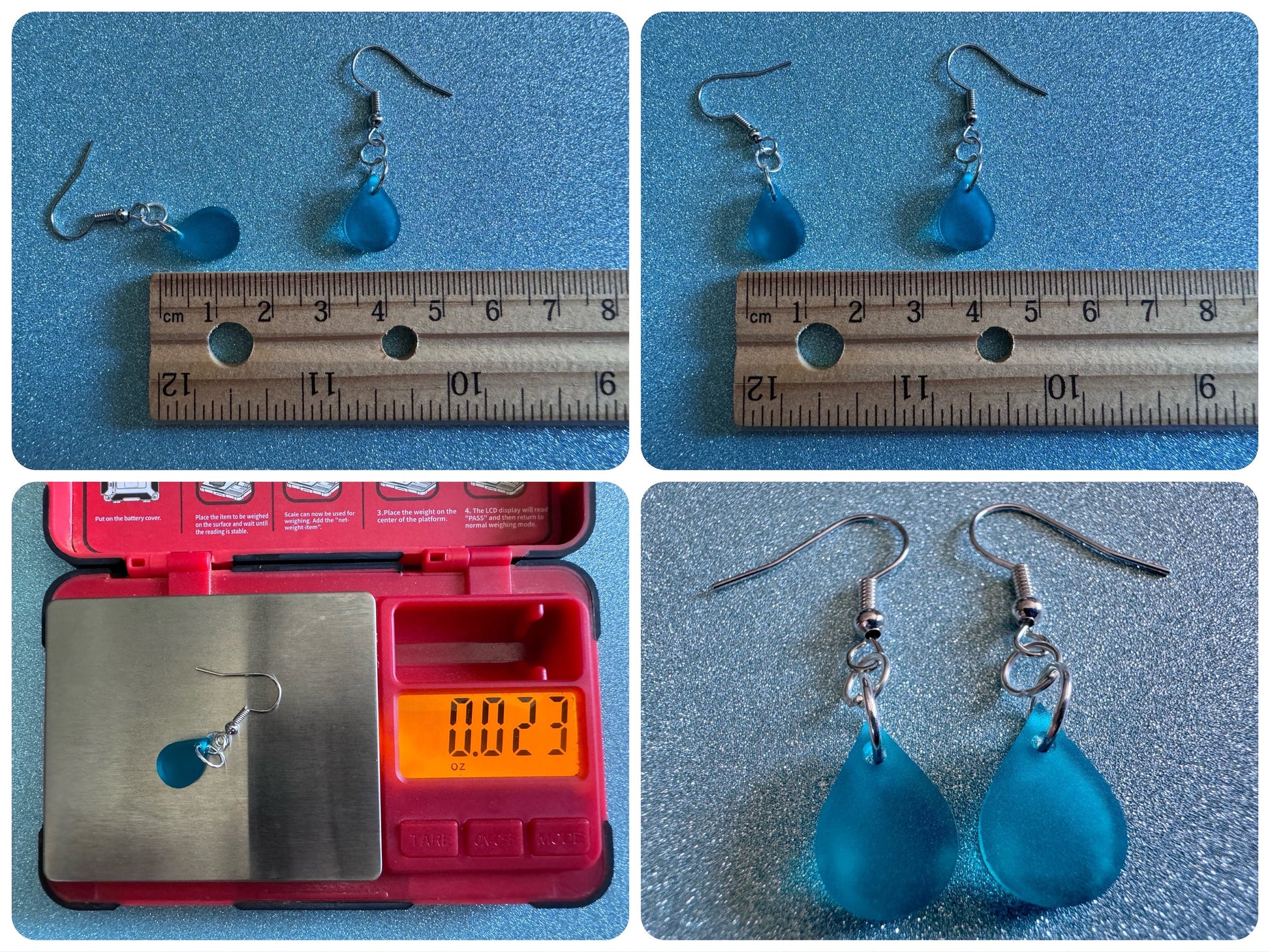 Rain Earrings: Laser Cut Acrylic Raindrops, Rain Drops, Drop, Tear, Stormy Weather, Raining, Rain Storm, Cold, Best Gifts for Her/Him/Them