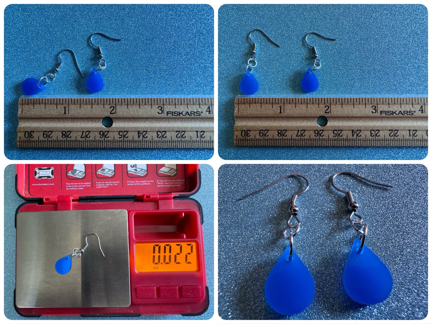 Rain Earrings: Laser Cut Acrylic Raindrops, Rain Drops, Drop, Tear, Stormy Weather, Raining, Rain Storm, Cold, Best Gifts for Her/Him/Them