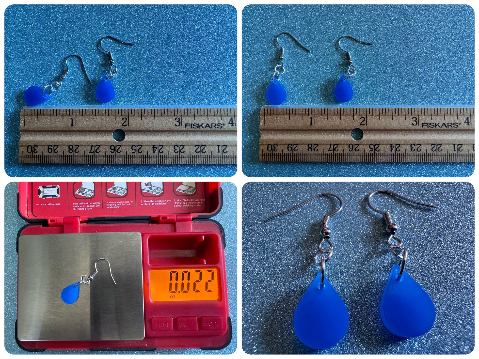 Rain Earrings: Laser Cut Acrylic Raindrops, Rain Drops, Drop, Tear, Stormy Weather, Raining, Rain Storm, Cold, Best Gifts for Her/Him/Them