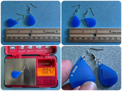 Rain Earrings: Laser Cut Acrylic Raindrops, Rain Drops, Drop, Tear, Stormy Weather, Raining, Rain Storm, Cold, Best Gifts for Her/Him/Them