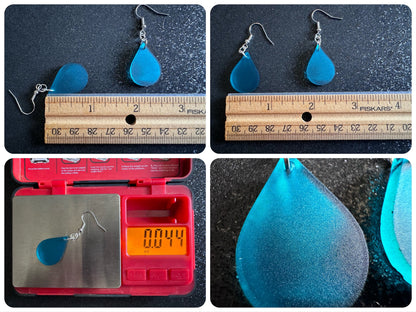 Rain Earrings: Laser Cut Acrylic Raindrops, Rain Drops, Drop, Tear, Stormy Weather, Raining, Rain Storm, Cold, Best Gifts for Her/Him/Them