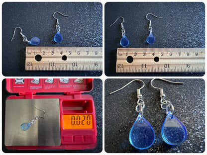 Rain Earrings: Laser Cut Acrylic Raindrops, Rain Drops, Drop, Tear, Stormy Weather, Raining, Rain Storm, Cold, Best Gifts for Her/Him/Them