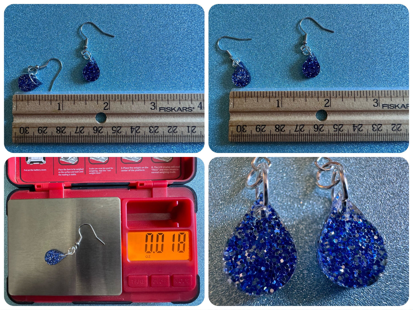 Rain Earrings: Laser Cut Acrylic Raindrops, Rain Drops, Drop, Tear, Stormy Weather, Raining, Rain Storm, Cold, Best Gifts for Her/Him/Them