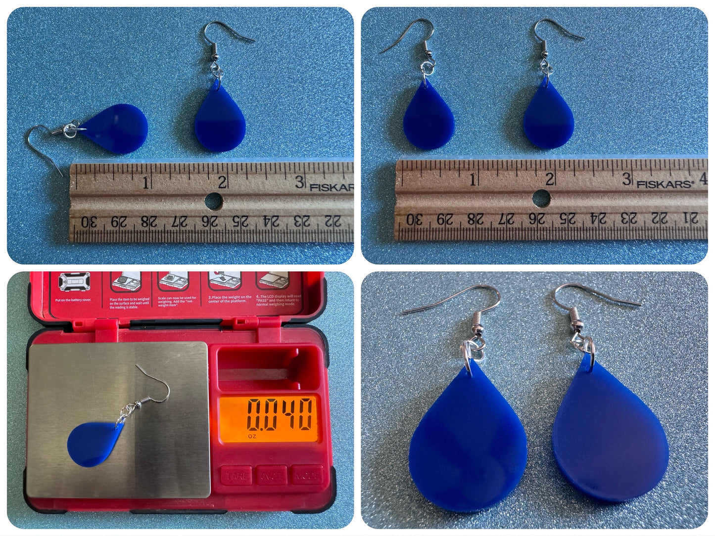 Rain Earrings: Laser Cut Acrylic Raindrops, Rain Drops, Drop, Tear, Stormy Weather, Raining, Rain Storm, Cold, Best Gifts for Her/Him/Them