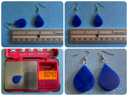 Rain Earrings: Laser Cut Acrylic Raindrops, Rain Drops, Drop, Tear, Stormy Weather, Raining, Rain Storm, Cold, Best Gifts for Her/Him/Them