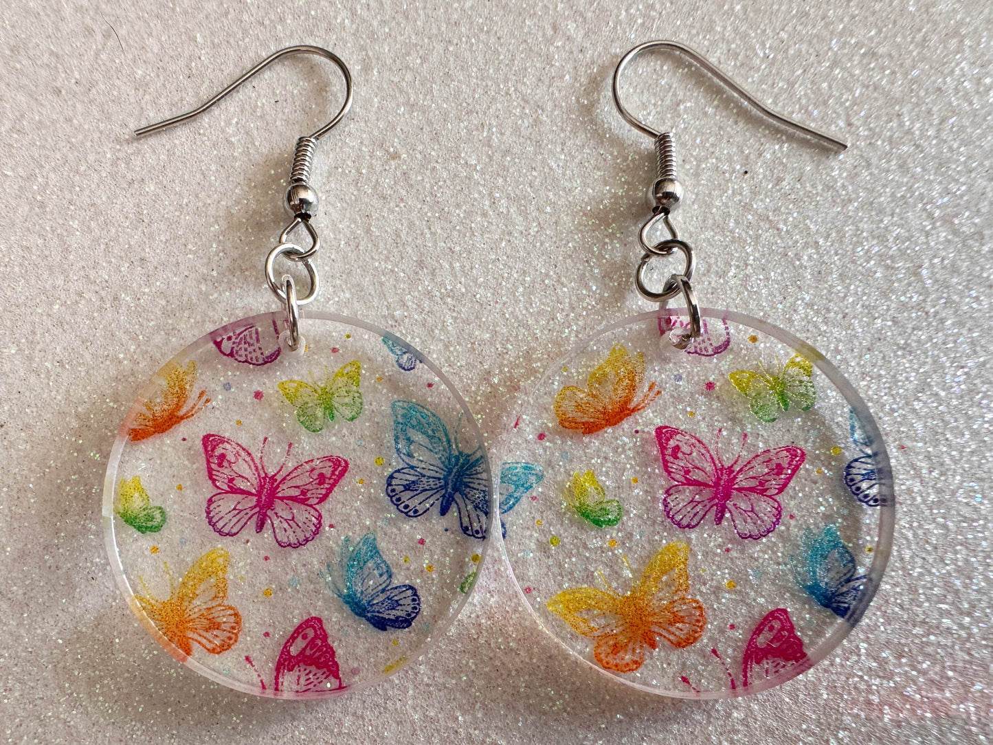 Rainbow Butterfly Earrings: Laser Cut Acrylic Butterflies, Summer, Monarch, Insects, Bugs, Insects, Colorful, Best Gifts for Her/Him/Them