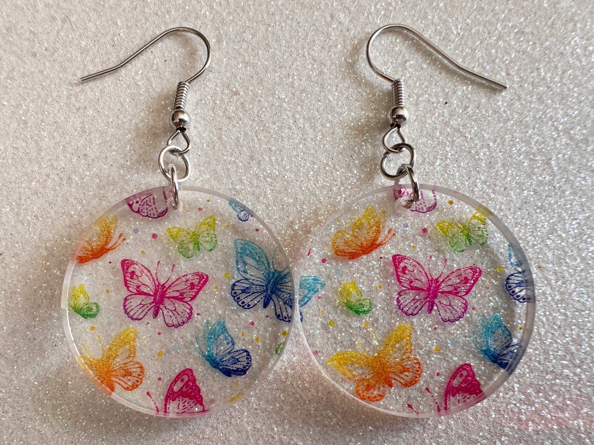 Rainbow Butterfly Earrings: Laser Cut Acrylic Butterflies, Summer, Monarch, Insects, Bugs, Insects, Colorful, Best Gifts for Her/Him/Them