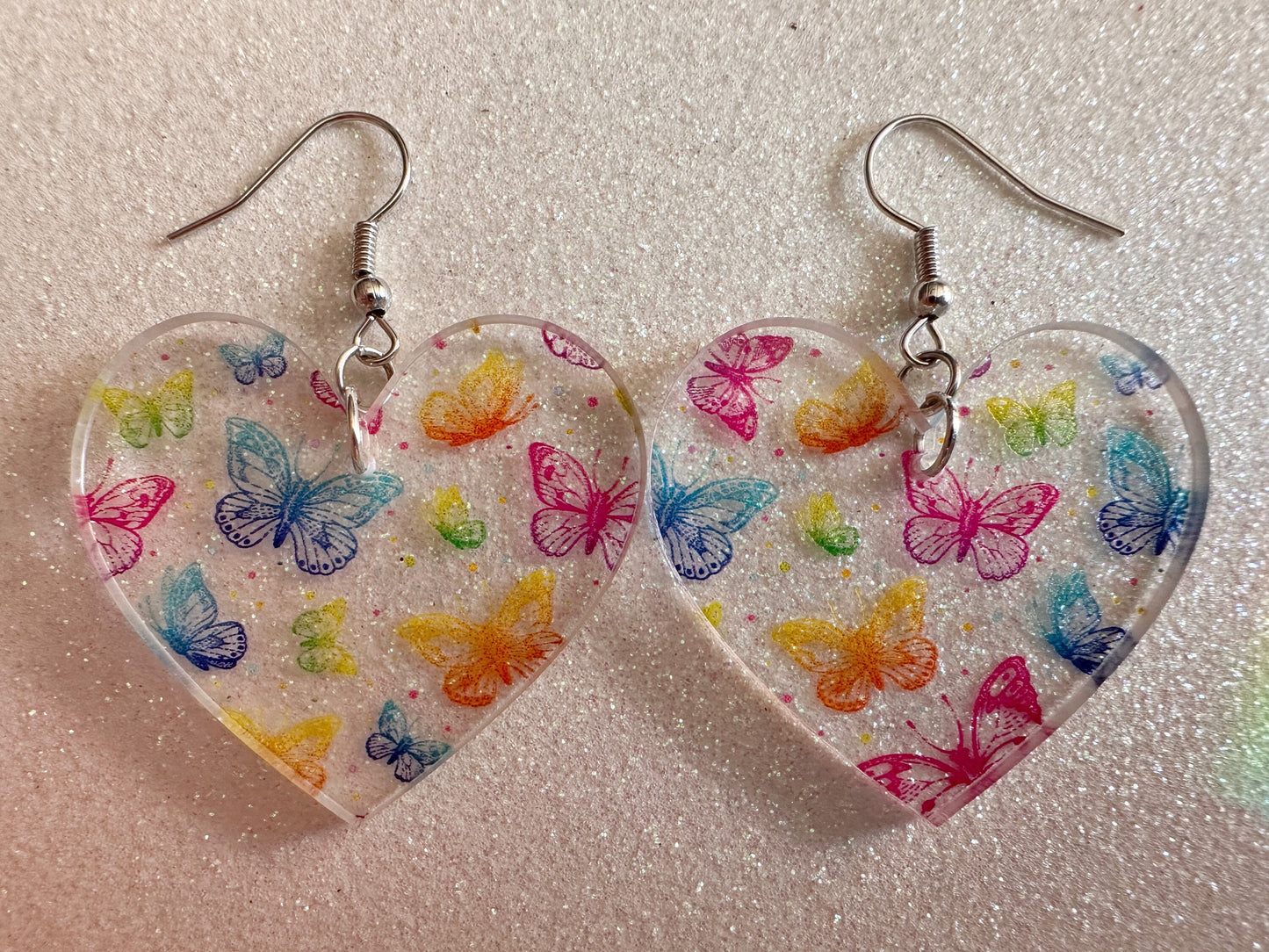 Rainbow Butterfly Earrings: Laser Cut Acrylic Butterflies, Summer, Monarch, Insects, Bugs, Insects, Colorful, Best Gifts for Her/Him/Them