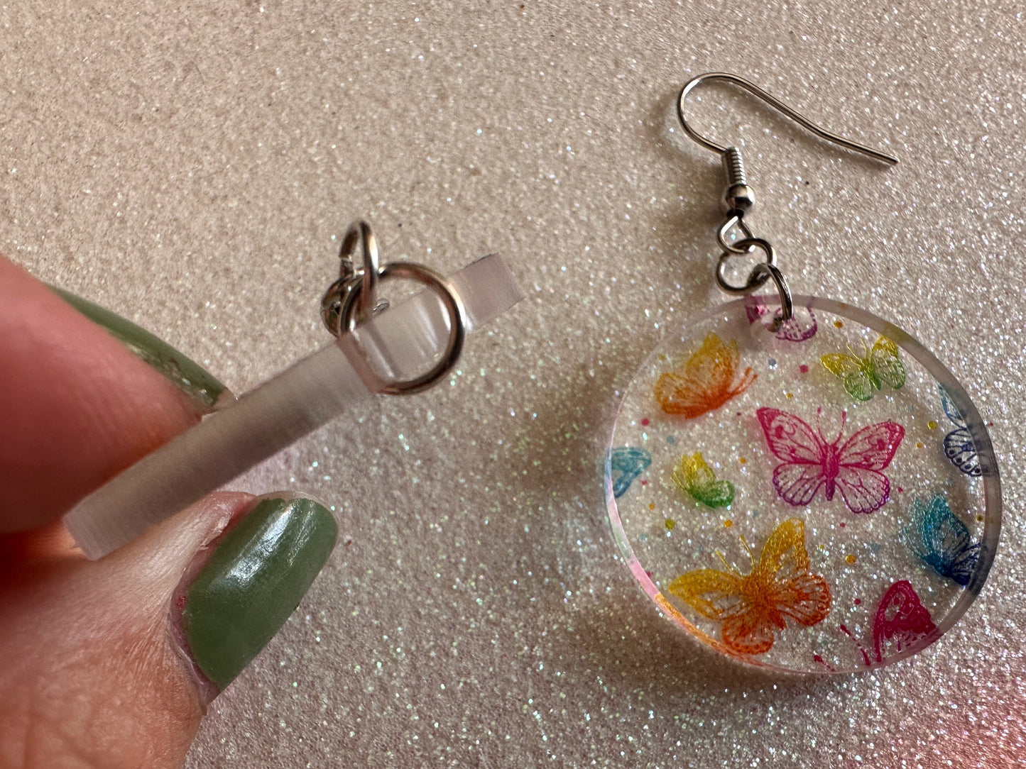 Rainbow Butterfly Earrings: Laser Cut Acrylic Butterflies, Summer, Monarch, Insects, Bugs, Insects, Colorful, Best Gifts for Her/Him/Them