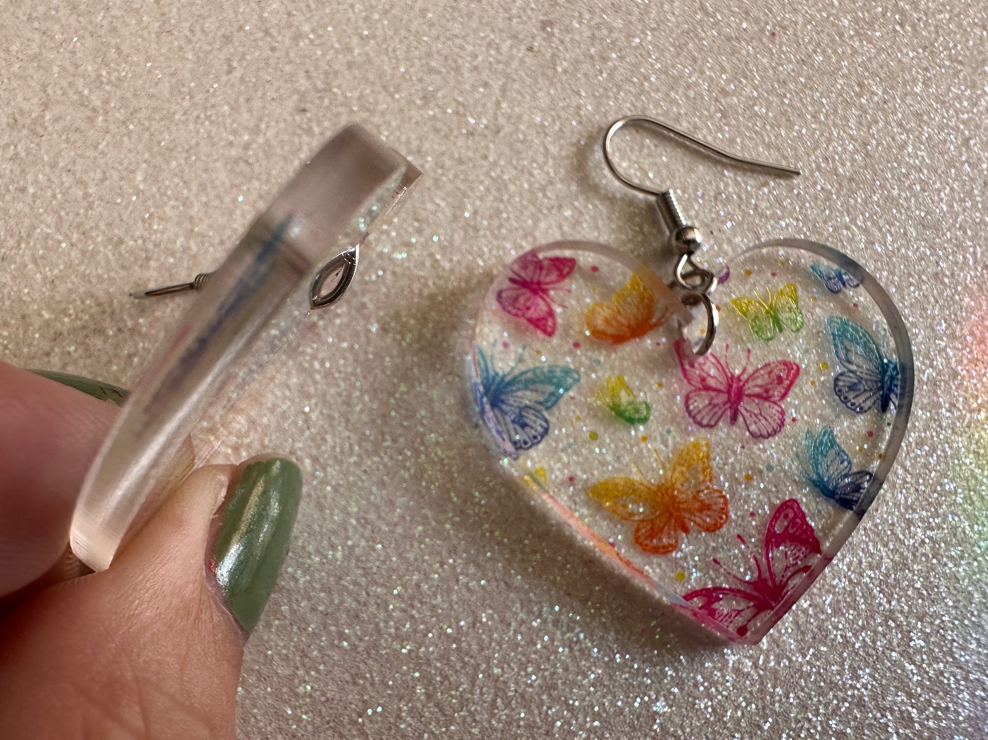 Rainbow Butterfly Earrings: Laser Cut Acrylic Butterflies, Summer, Monarch, Insects, Bugs, Insects, Colorful, Best Gifts for Her/Him/Them