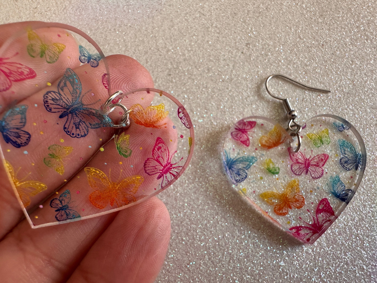 Rainbow Butterfly Earrings: Laser Cut Acrylic Butterflies, Summer, Monarch, Insects, Bugs, Insects, Colorful, Best Gifts for Her/Him/Them