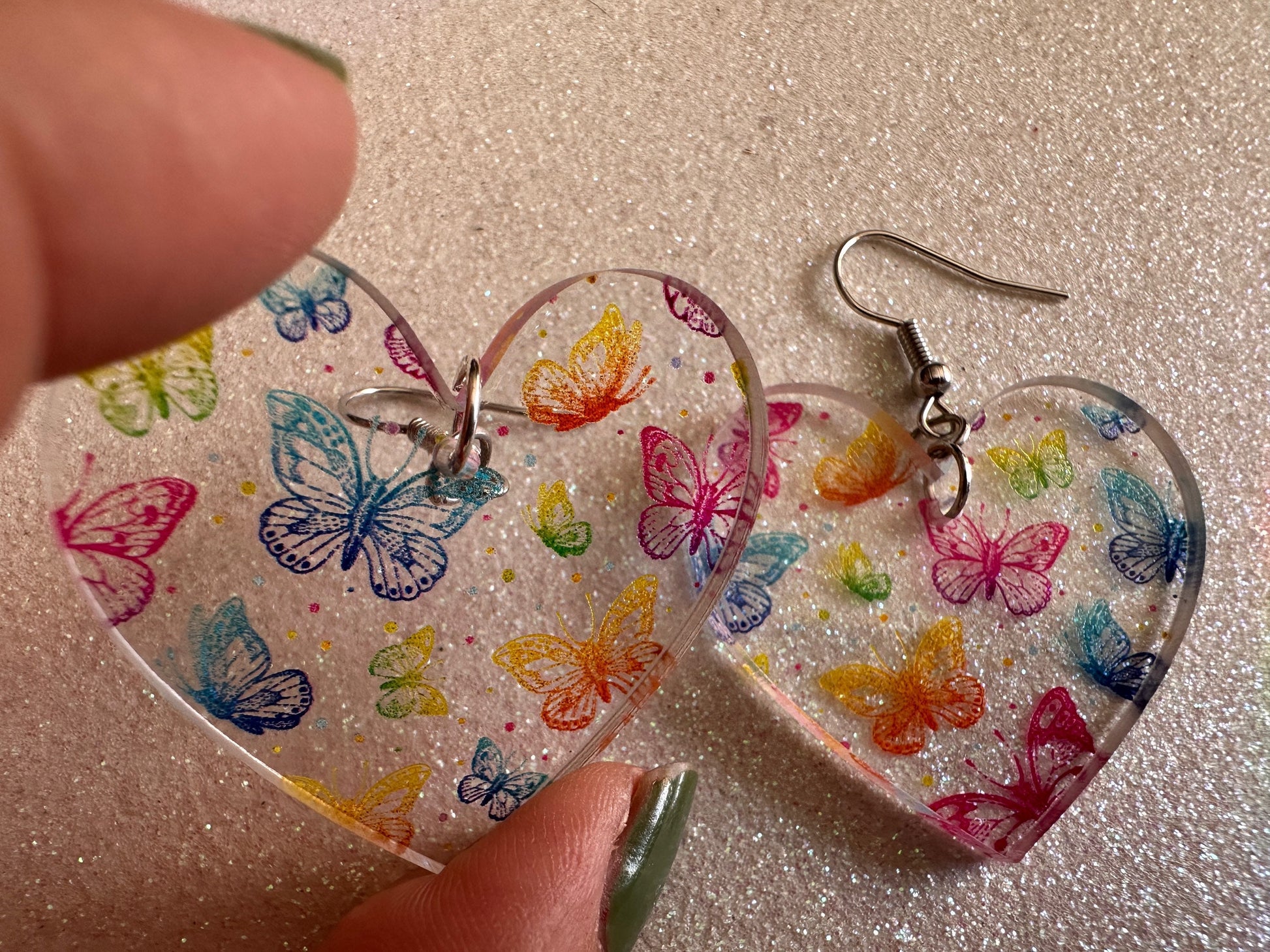 Rainbow Butterfly Earrings: Laser Cut Acrylic Butterflies, Summer, Monarch, Insects, Bugs, Insects, Colorful, Best Gifts for Her/Him/Them