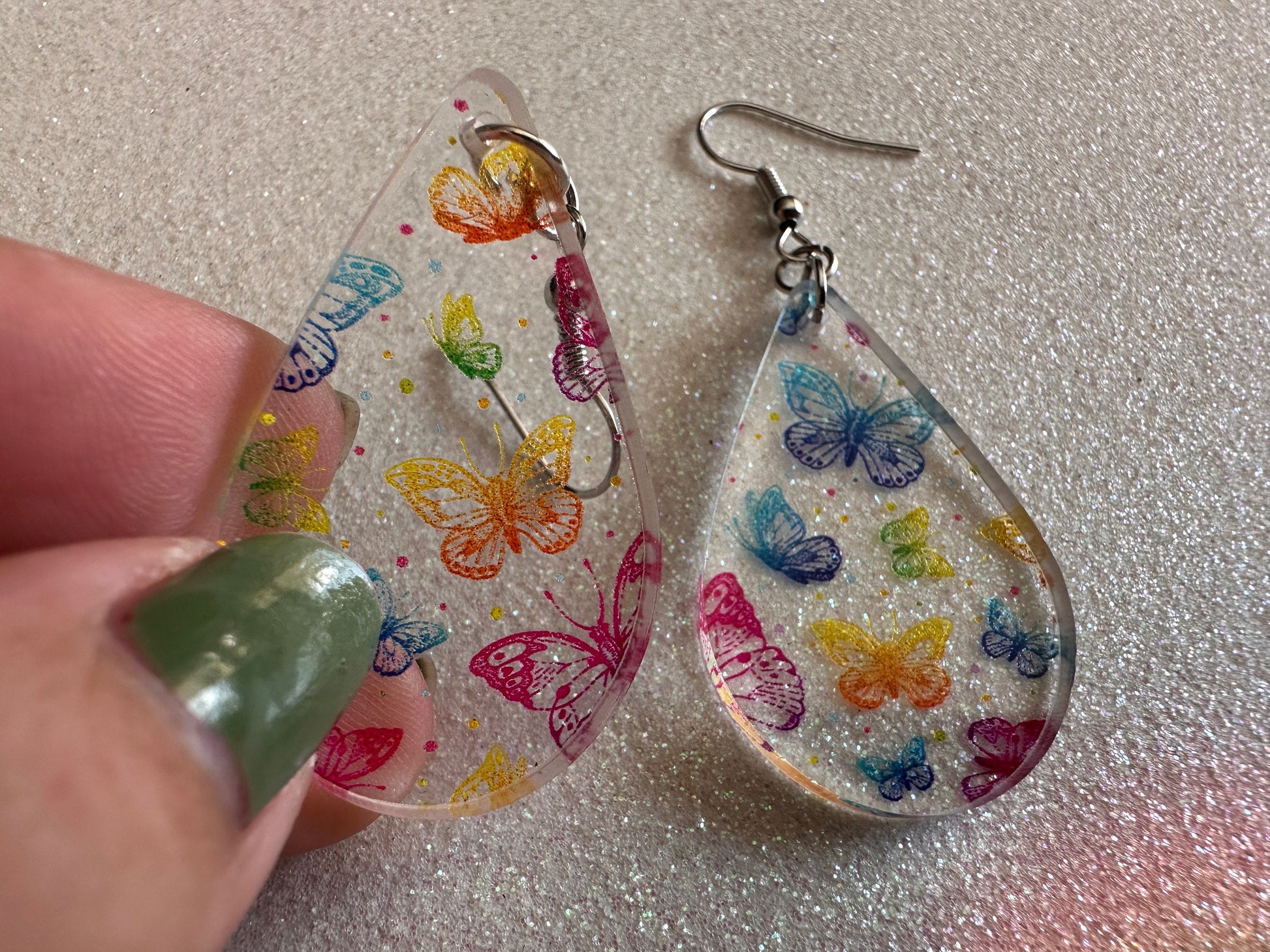 Rainbow Butterfly Earrings: Laser Cut Acrylic Butterflies, Summer, Monarch, Insects, Bugs, Insects, Colorful, Best Gifts for Her/Him/Them