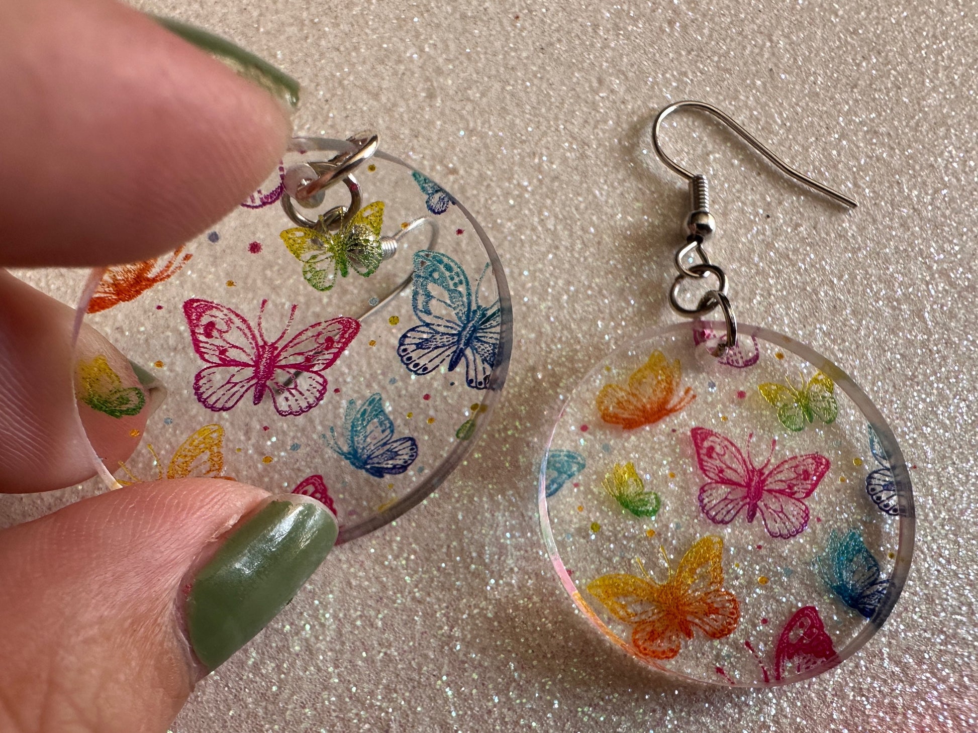 Rainbow Butterfly Earrings: Laser Cut Acrylic Butterflies, Summer, Monarch, Insects, Bugs, Insects, Colorful, Best Gifts for Her/Him/Them