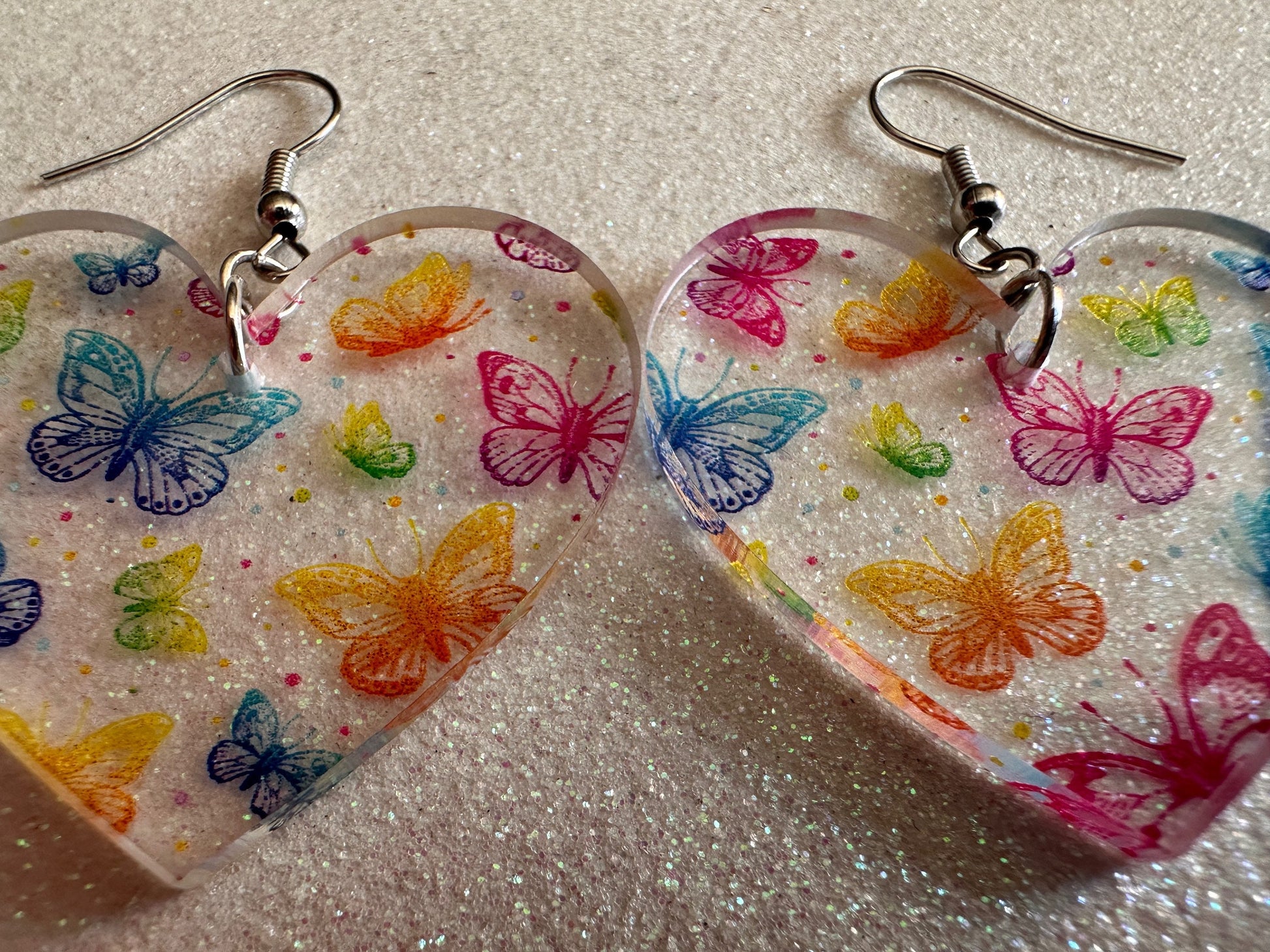 Rainbow Butterfly Earrings: Laser Cut Acrylic Butterflies, Summer, Monarch, Insects, Bugs, Insects, Colorful, Best Gifts for Her/Him/Them