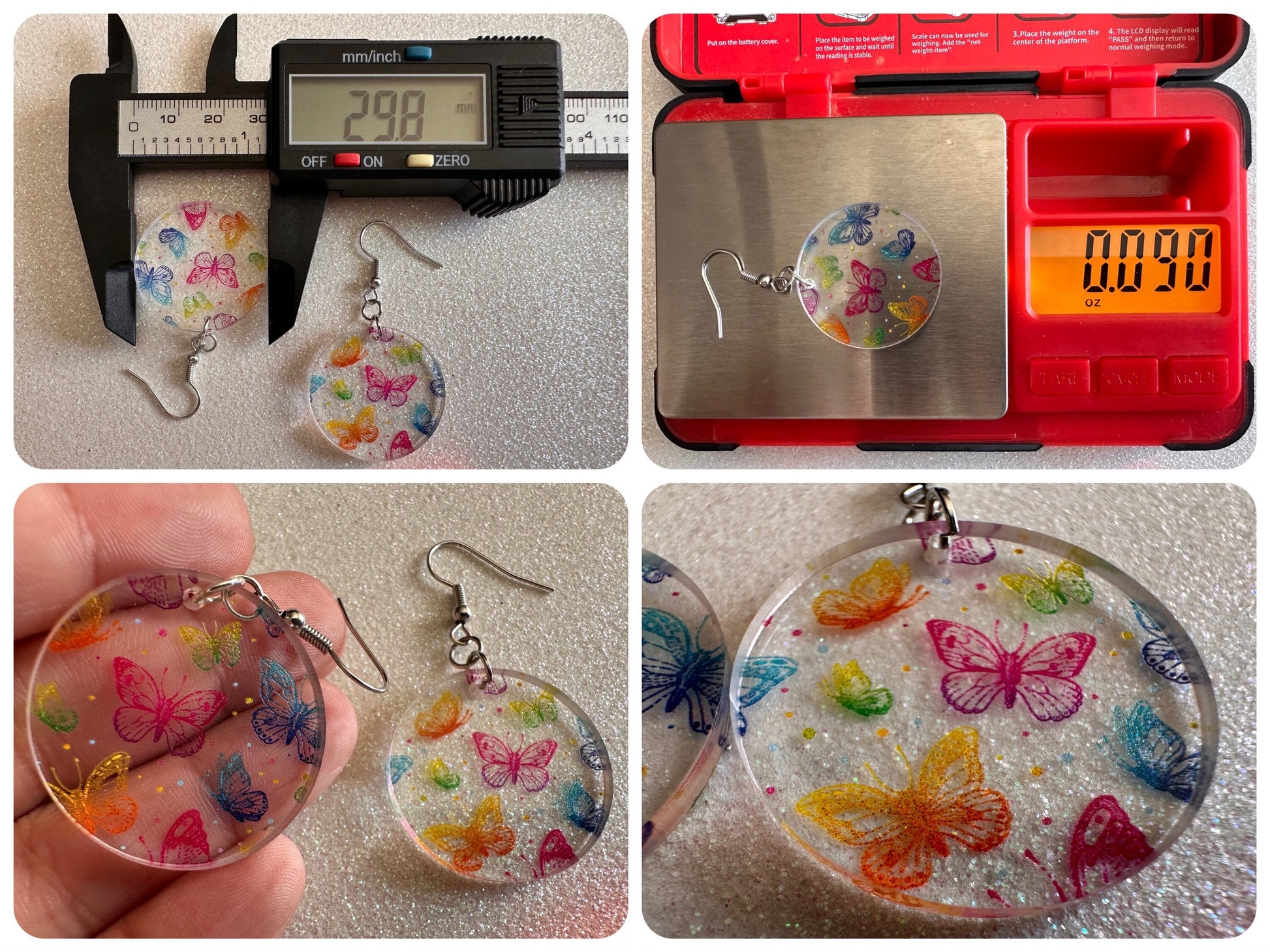 Rainbow Butterfly Earrings: Laser Cut Acrylic Butterflies, Summer, Monarch, Insects, Bugs, Insects, Colorful, Best Gifts for Her/Him/Them