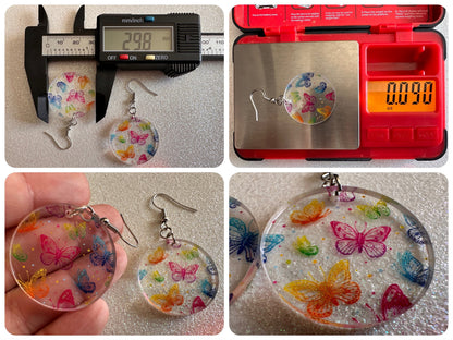 Rainbow Butterfly Earrings: Laser Cut Acrylic Butterflies, Summer, Monarch, Insects, Bugs, Insects, Colorful, Best Gifts for Her/Him/Them