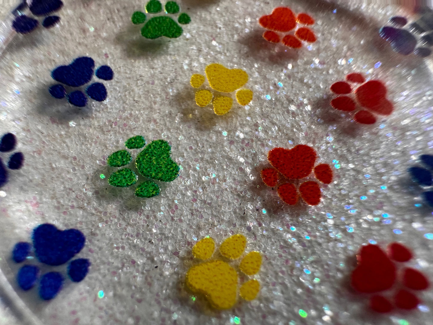 Rainbow Dog Paw Earrings: Laser Cut Acrylic Paw Prints, Dogs, Doggo, Dog Lover, Pet, Pets, Cat, Animal, Love, Best Gifts for Her/Him/Them