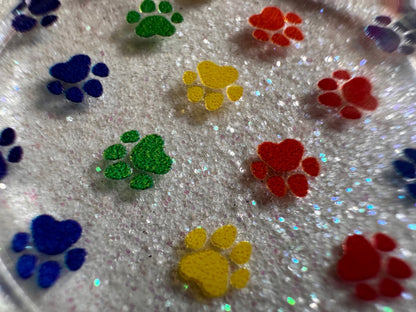 Rainbow Dog Paw Earrings: Laser Cut Acrylic Paw Prints, Dogs, Doggo, Dog Lover, Pet, Pets, Cat, Animal, Love, Best Gifts for Her/Him/Them