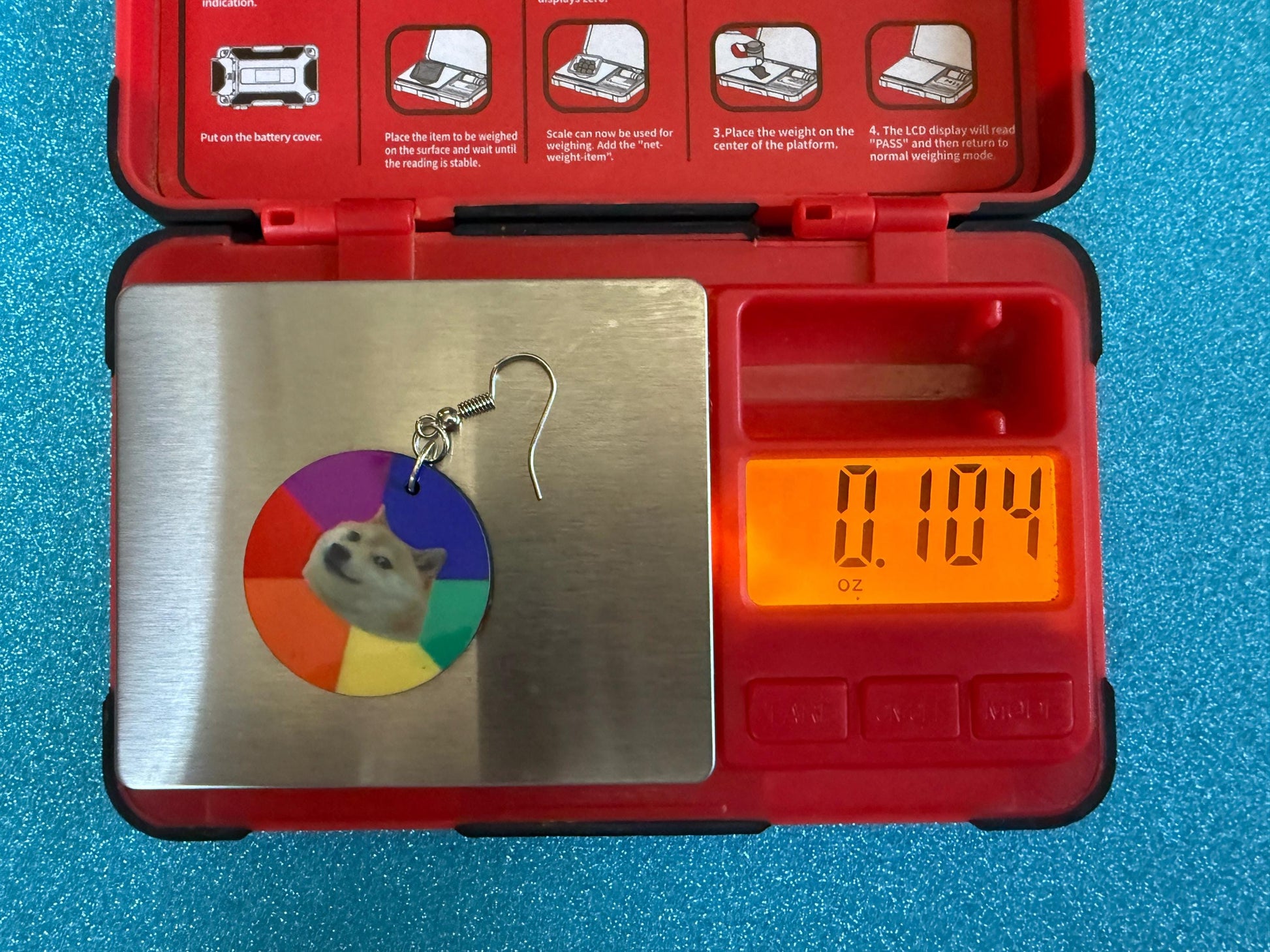 Rainbow Doge Meme  Earrings: Wooden Sublimated Meme Earrings, Dog Memes, Novelty, Pop Culture, Green Earrings, Best Gifts for Her/Him/Them