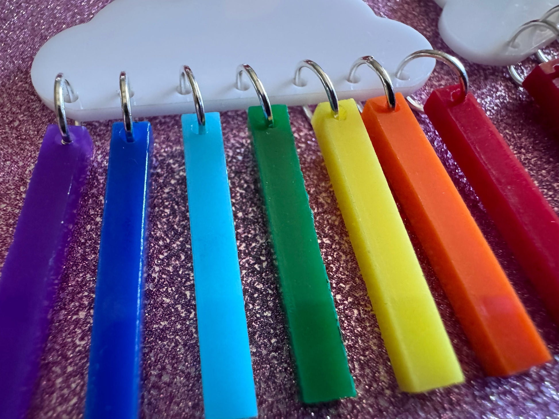 Rainbow Earrings: Laser Cut Acrylic Rainbow Clouds, Pride, Hawaii, Aloha, Summer Vibes, Happy, Colorful, Best Gifts for Her/Him/Them