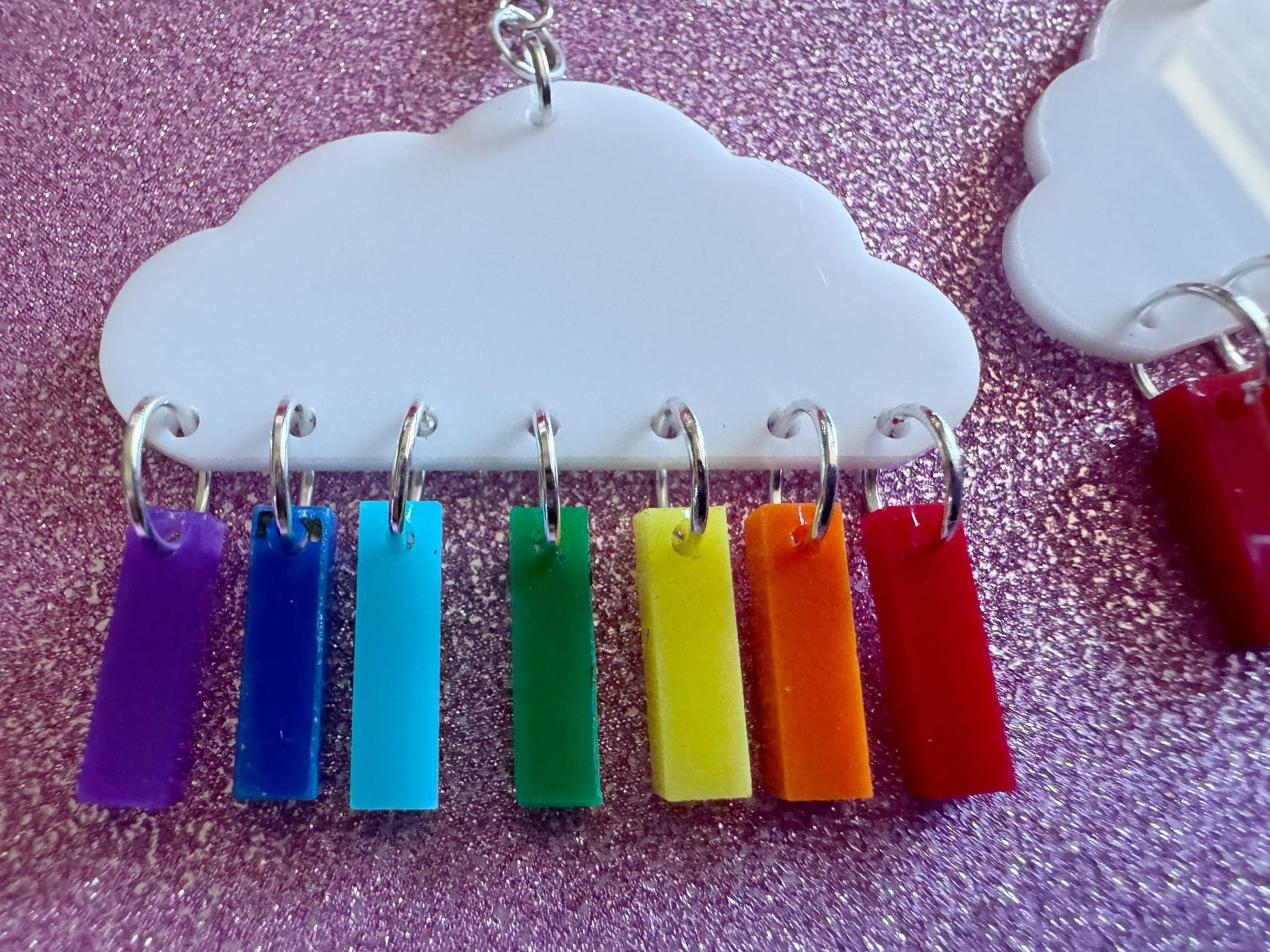 Rainbow Earrings: Laser Cut Acrylic Rainbow Clouds, Pride, Hawaii, Aloha, Summer Vibes, Happy, Colorful, Best Gifts for Her/Him/Them