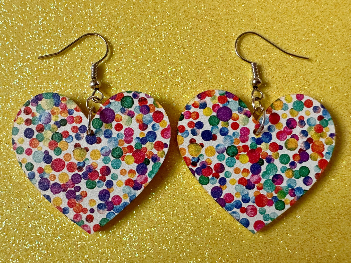 Rainbow Earrings: Laser Cut Acrylic Rainbow Dots, Pride, Aloha, Summer Vibes, Happy, Colorful, Colors, Art, Best Gifts for Her/Him/Them