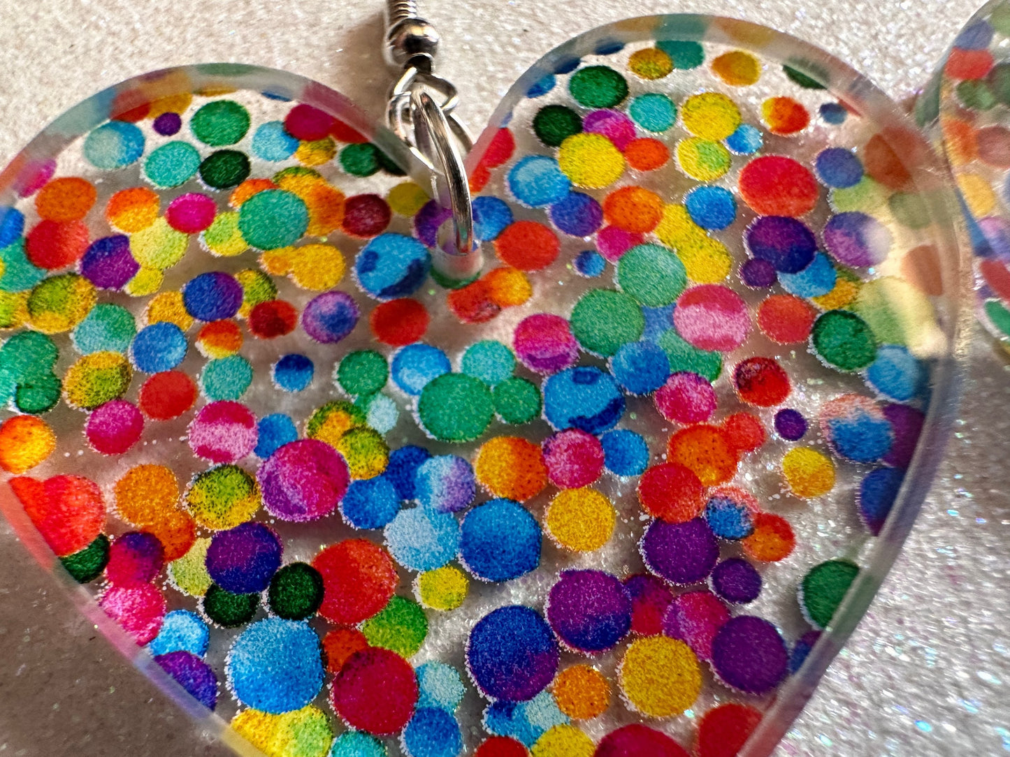 Rainbow Earrings: Laser Cut Acrylic Rainbow Dots, Pride, Aloha, Summer Vibes, Happy, Colorful, Colors, Art, Best Gifts for Her/Him/Them