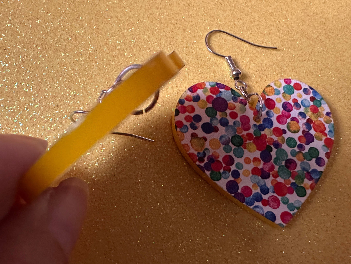 Rainbow Earrings: Laser Cut Acrylic Rainbow Dots, Pride, Aloha, Summer Vibes, Happy, Colorful, Colors, Art, Best Gifts for Her/Him/Them