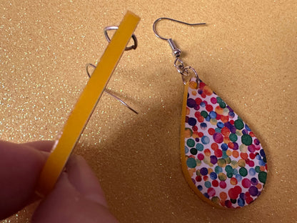 Rainbow Earrings: Laser Cut Acrylic Rainbow Dots, Pride, Aloha, Summer Vibes, Happy, Colorful, Colors, Art, Best Gifts for Her/Him/Them