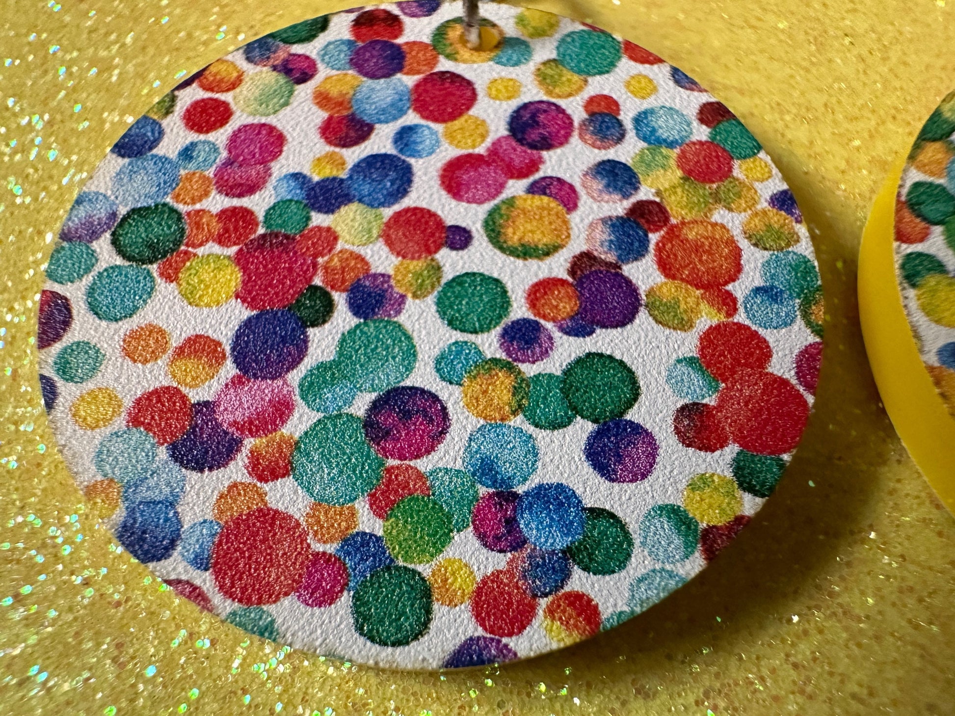 Rainbow Earrings: Laser Cut Acrylic Rainbow Dots, Pride, Aloha, Summer Vibes, Happy, Colorful, Colors, Art, Best Gifts for Her/Him/Them