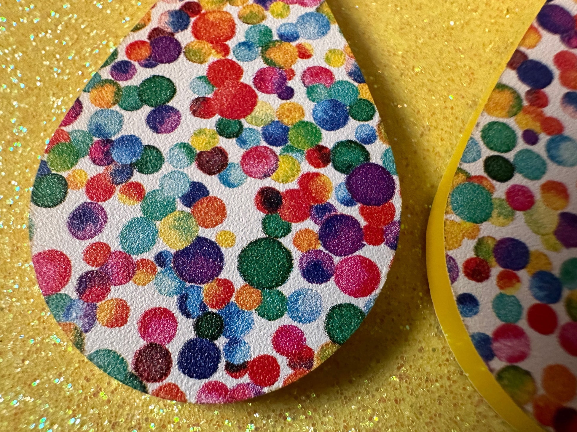 Rainbow Earrings: Laser Cut Acrylic Rainbow Dots, Pride, Aloha, Summer Vibes, Happy, Colorful, Colors, Art, Best Gifts for Her/Him/Them