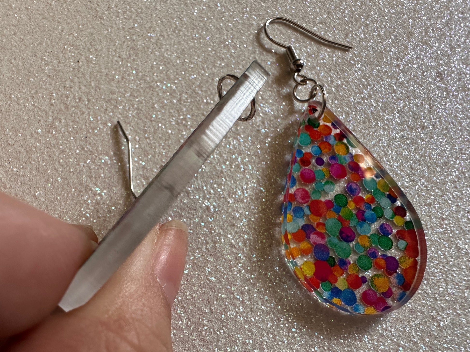Rainbow Earrings: Laser Cut Acrylic Rainbow Dots, Pride, Aloha, Summer Vibes, Happy, Colorful, Colors, Art, Best Gifts for Her/Him/Them