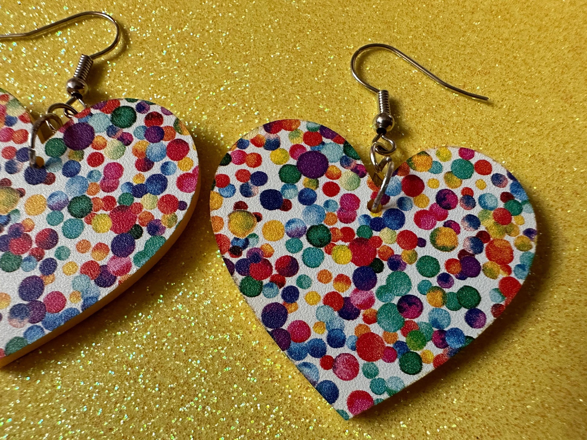 Rainbow Earrings: Laser Cut Acrylic Rainbow Dots, Pride, Aloha, Summer Vibes, Happy, Colorful, Colors, Art, Best Gifts for Her/Him/Them