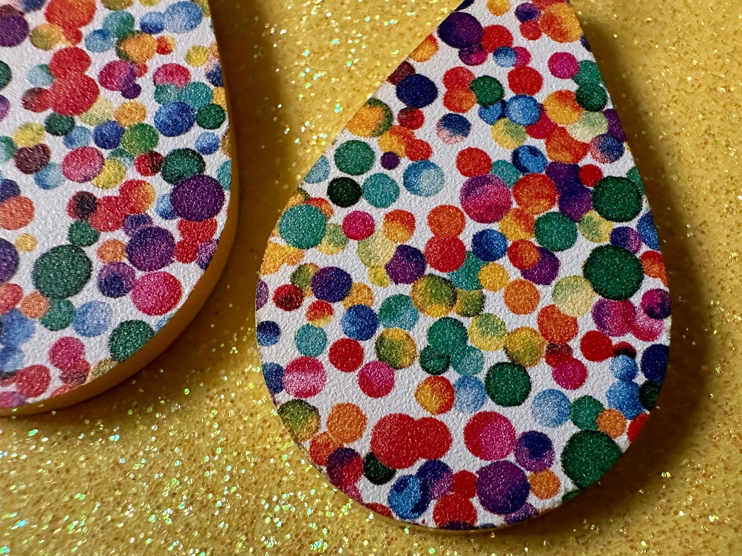 Rainbow Earrings: Laser Cut Acrylic Rainbow Dots, Pride, Aloha, Summer Vibes, Happy, Colorful, Colors, Art, Best Gifts for Her/Him/Them