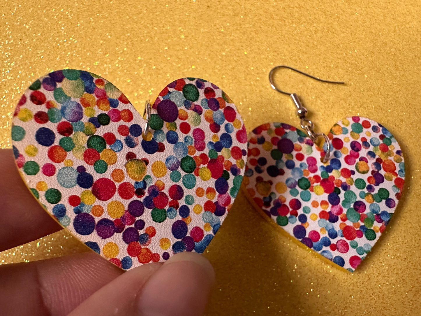 Rainbow Earrings: Laser Cut Acrylic Rainbow Dots, Pride, Aloha, Summer Vibes, Happy, Colorful, Colors, Art, Best Gifts for Her/Him/Them