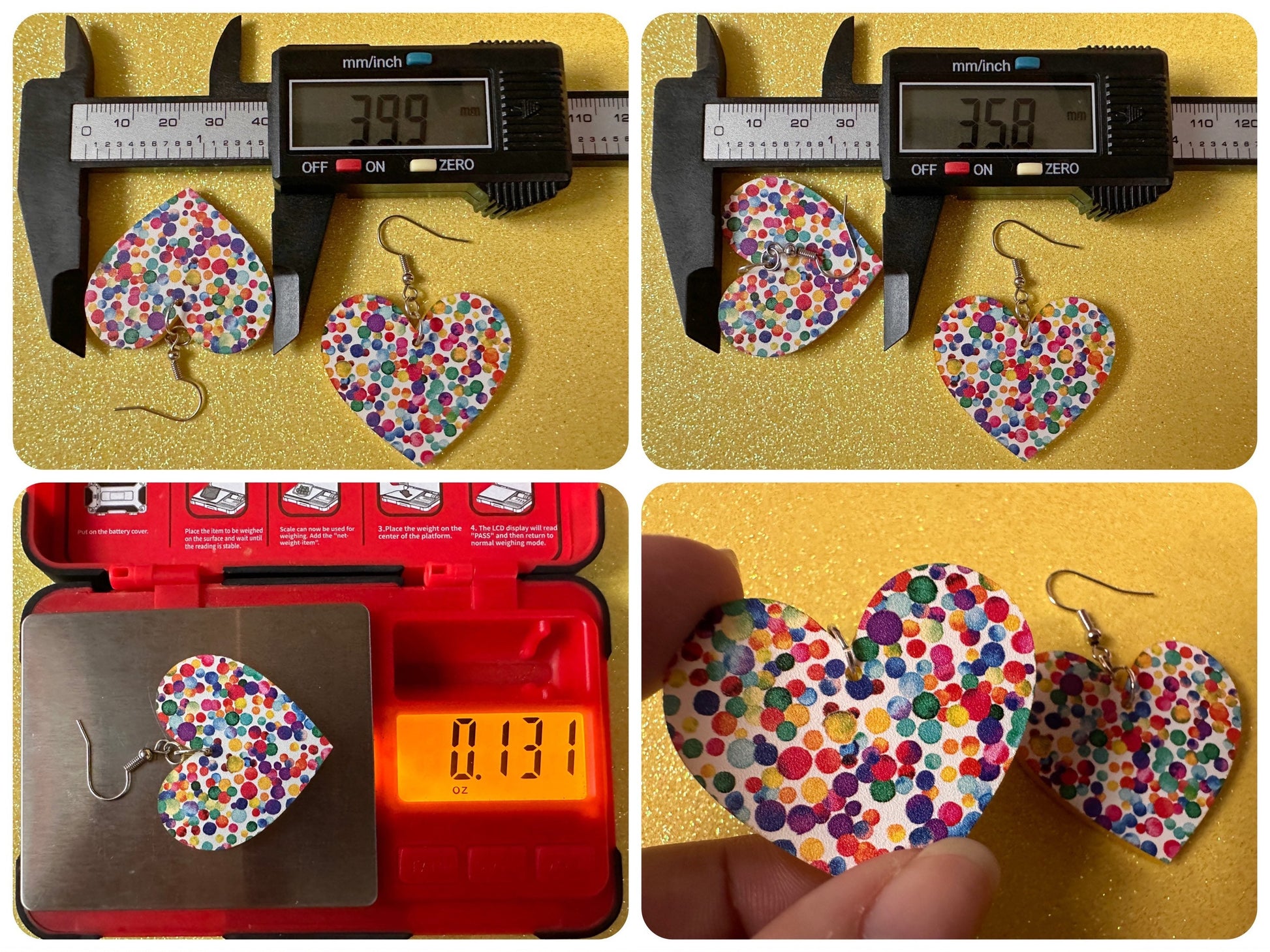 Rainbow Earrings: Laser Cut Acrylic Rainbow Dots, Pride, Aloha, Summer Vibes, Happy, Colorful, Colors, Art, Best Gifts for Her/Him/Them