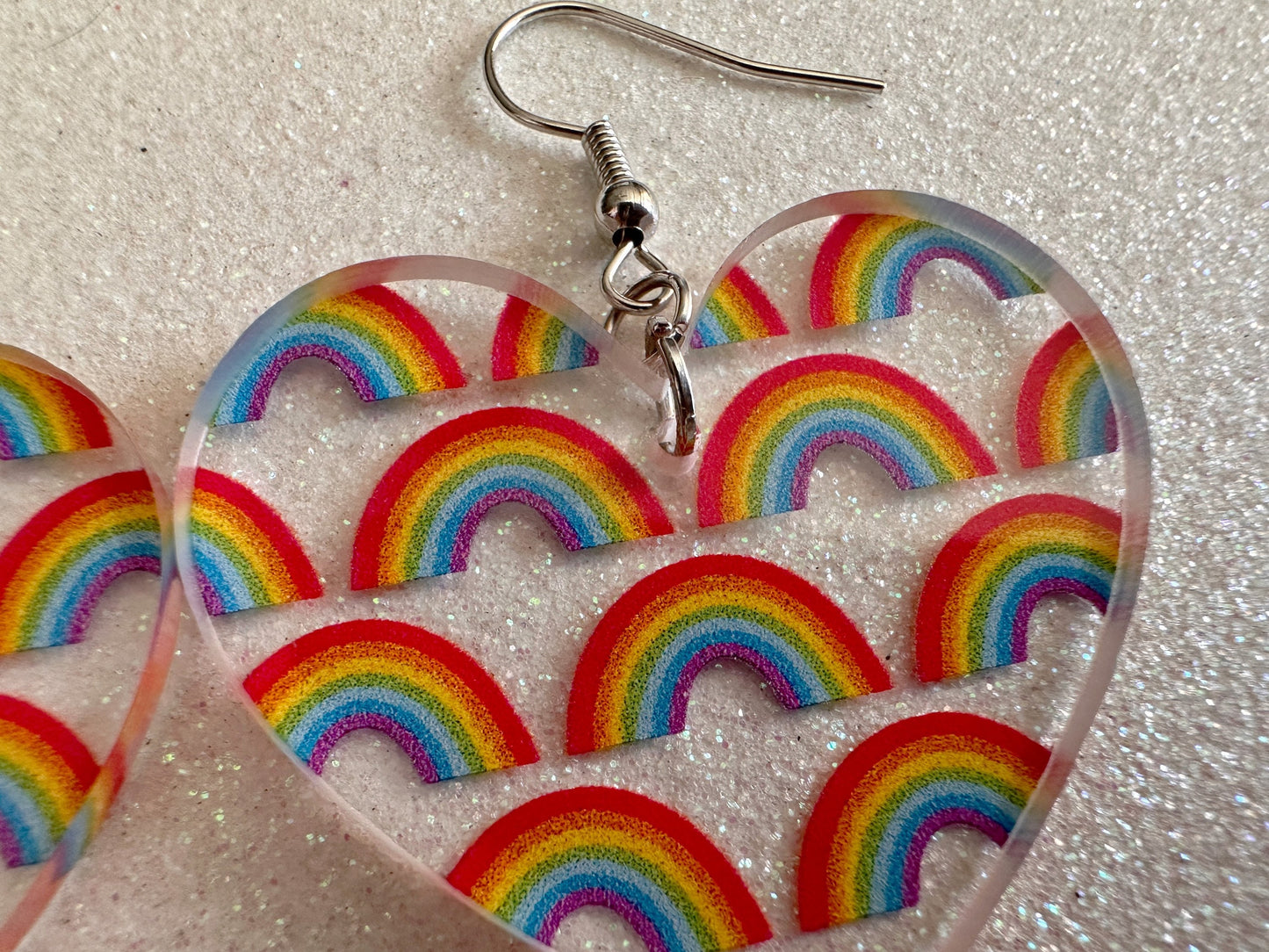 Rainbow Earrings: Laser Cut Acrylic Rainbows, Pride, Hawaii, Aloha, Summer Vibes, Happy, Colorful, Best Gifts for Her/Him/Them