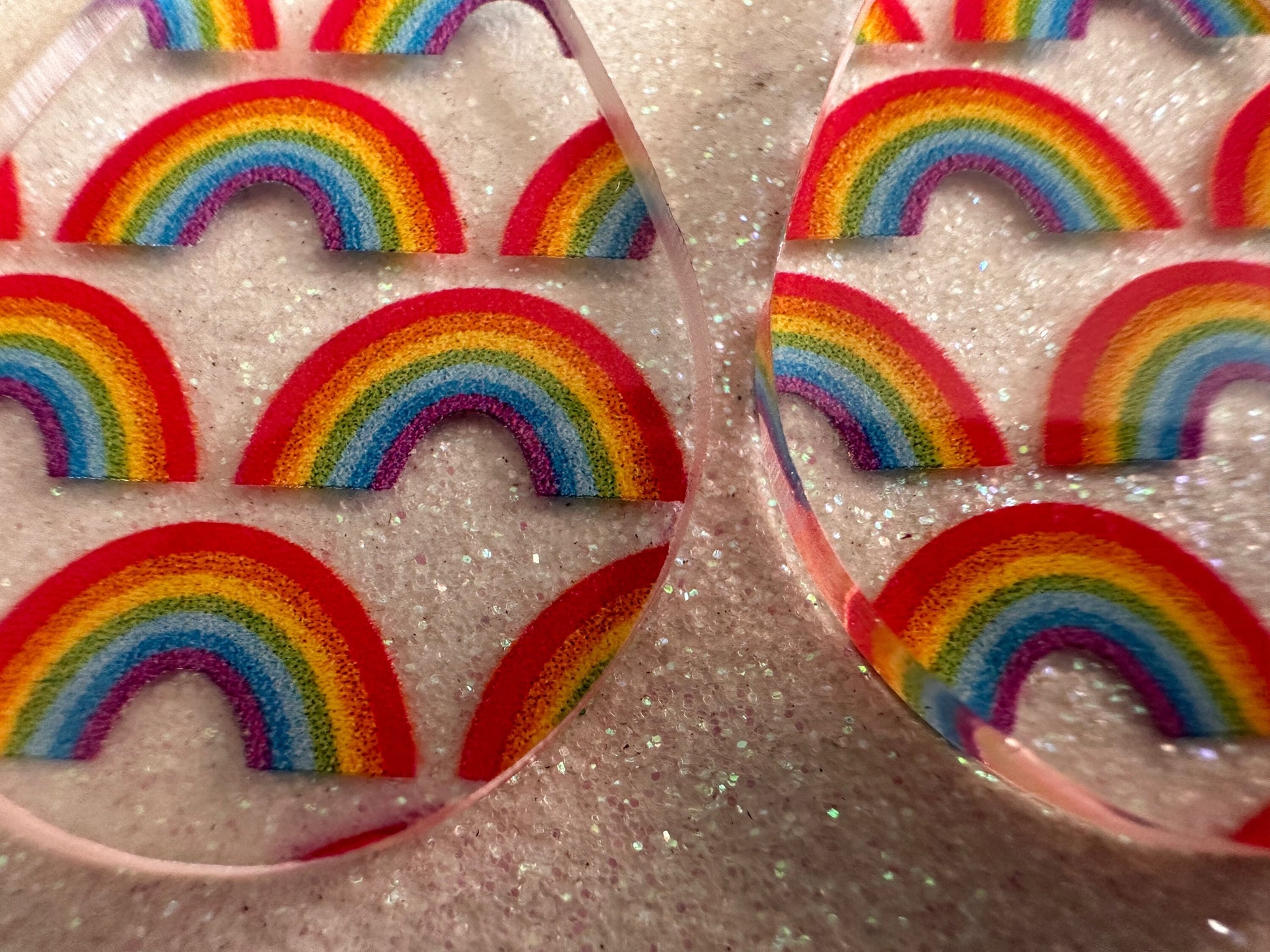 Rainbow Earrings: Laser Cut Acrylic Rainbows, Pride, Hawaii, Aloha, Summer Vibes, Happy, Colorful, Best Gifts for Her/Him/Them