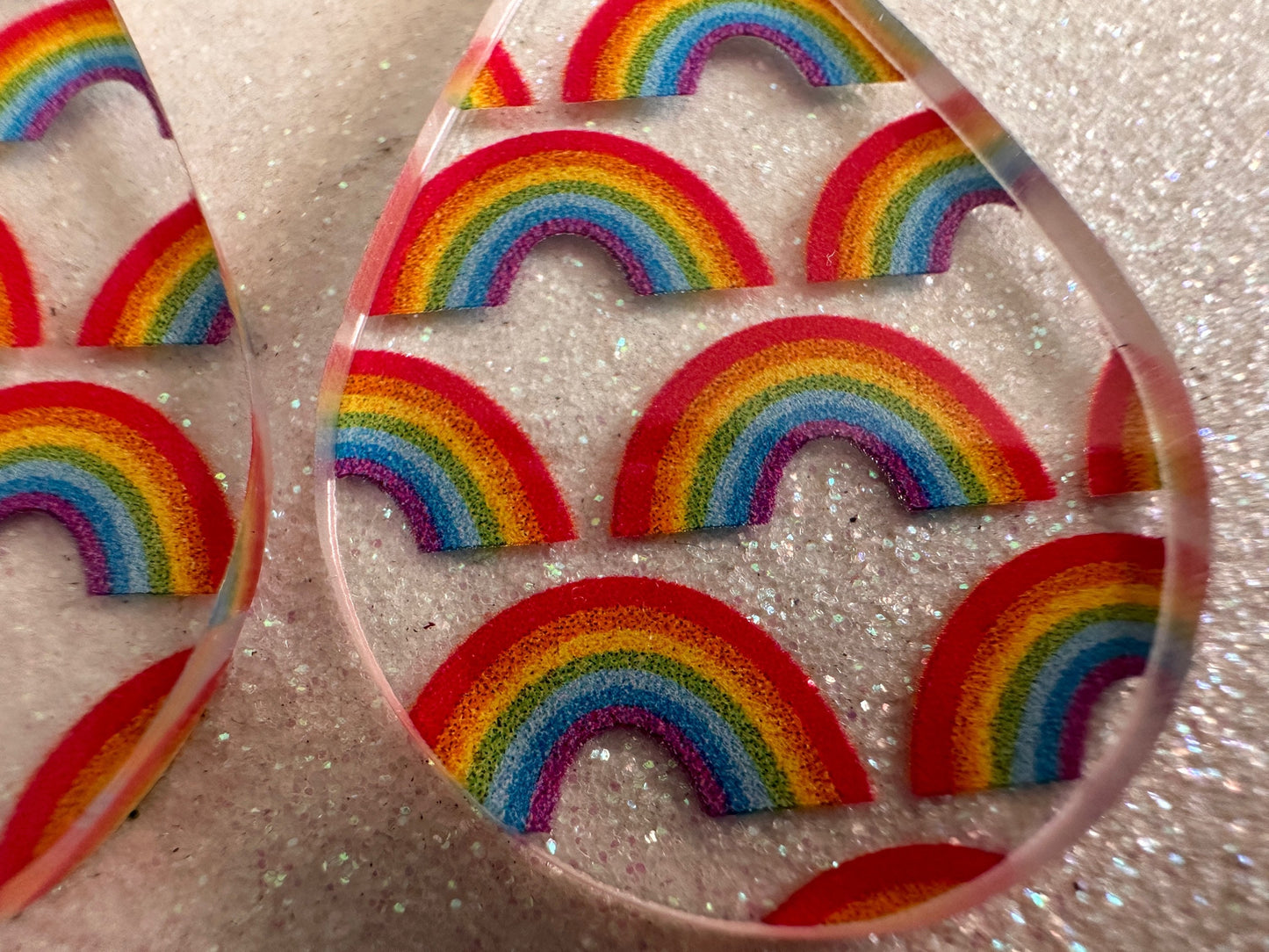 Rainbow Earrings: Laser Cut Acrylic Rainbows, Pride, Hawaii, Aloha, Summer Vibes, Happy, Colorful, Best Gifts for Her/Him/Them