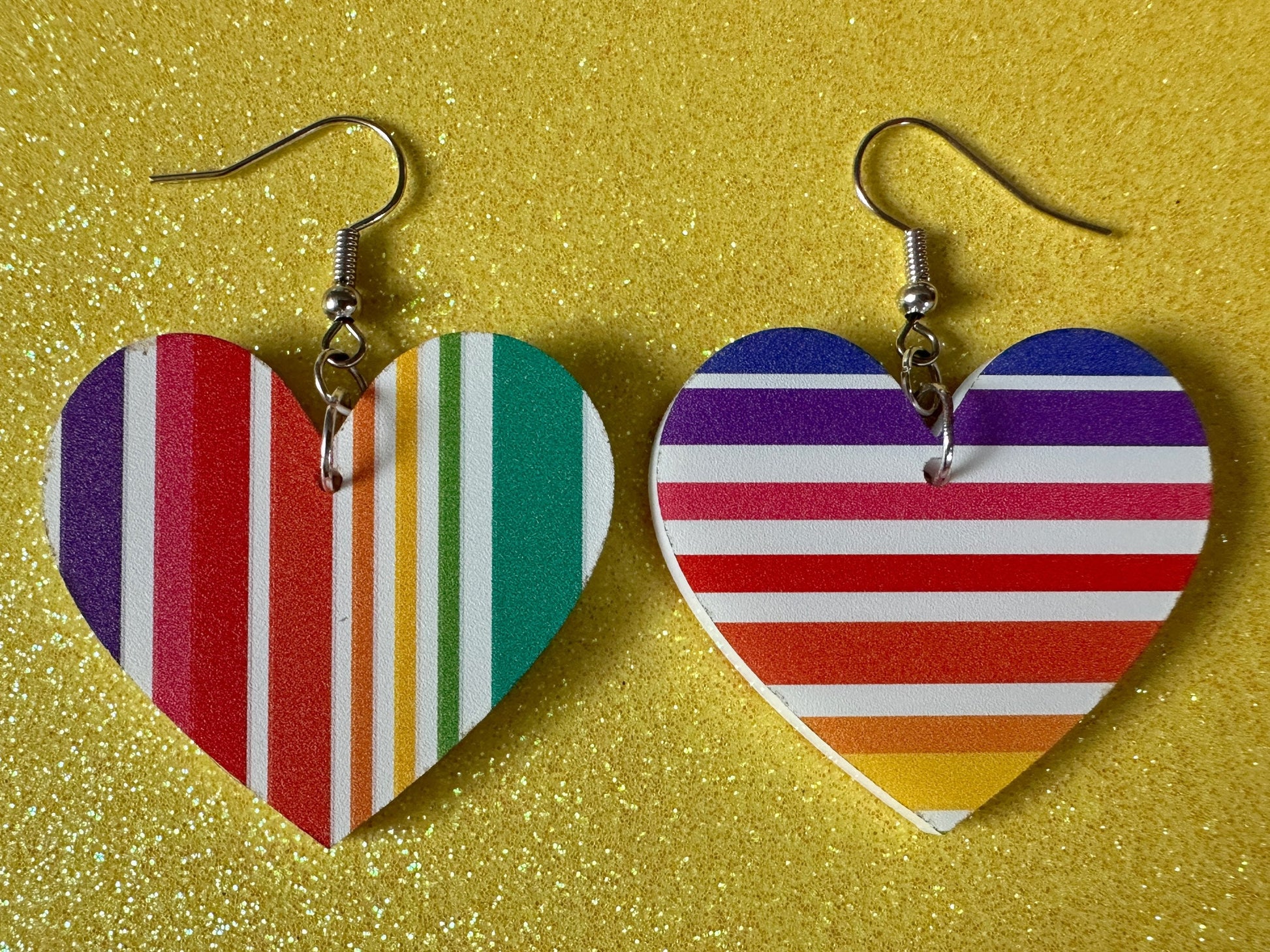 Rainbow Earrings: Laser Cut Acrylic Rainbows, Pride, Hawaii, Aloha, Summer Vibes, Happy, Colorful Stripes, Best Gifts for Her/Him/Them
