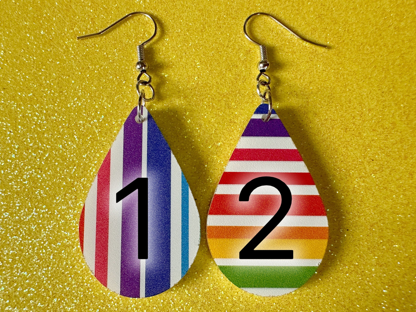 Rainbow Earrings: Laser Cut Acrylic Rainbows, Pride, Hawaii, Aloha, Summer Vibes, Happy, Colorful Stripes, Best Gifts for Her/Him/Them