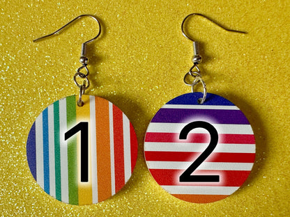 Rainbow Earrings: Laser Cut Acrylic Rainbows, Pride, Hawaii, Aloha, Summer Vibes, Happy, Colorful Stripes, Best Gifts for Her/Him/Them