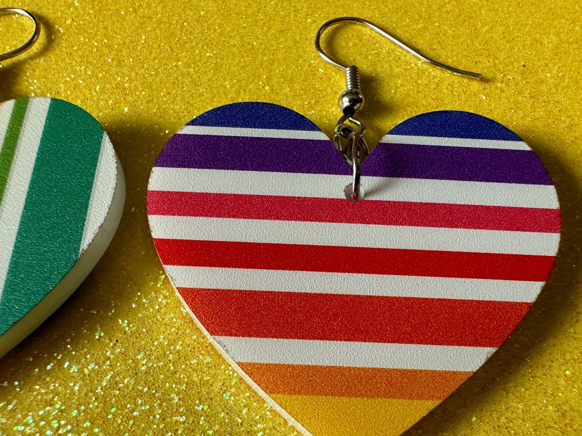 Rainbow Earrings: Laser Cut Acrylic Rainbows, Pride, Hawaii, Aloha, Summer Vibes, Happy, Colorful Stripes, Best Gifts for Her/Him/Them
