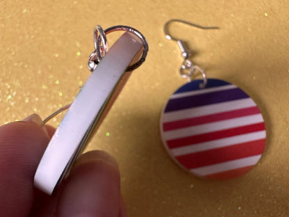 Rainbow Earrings: Laser Cut Acrylic Rainbows, Pride, Hawaii, Aloha, Summer Vibes, Happy, Colorful Stripes, Best Gifts for Her/Him/Them