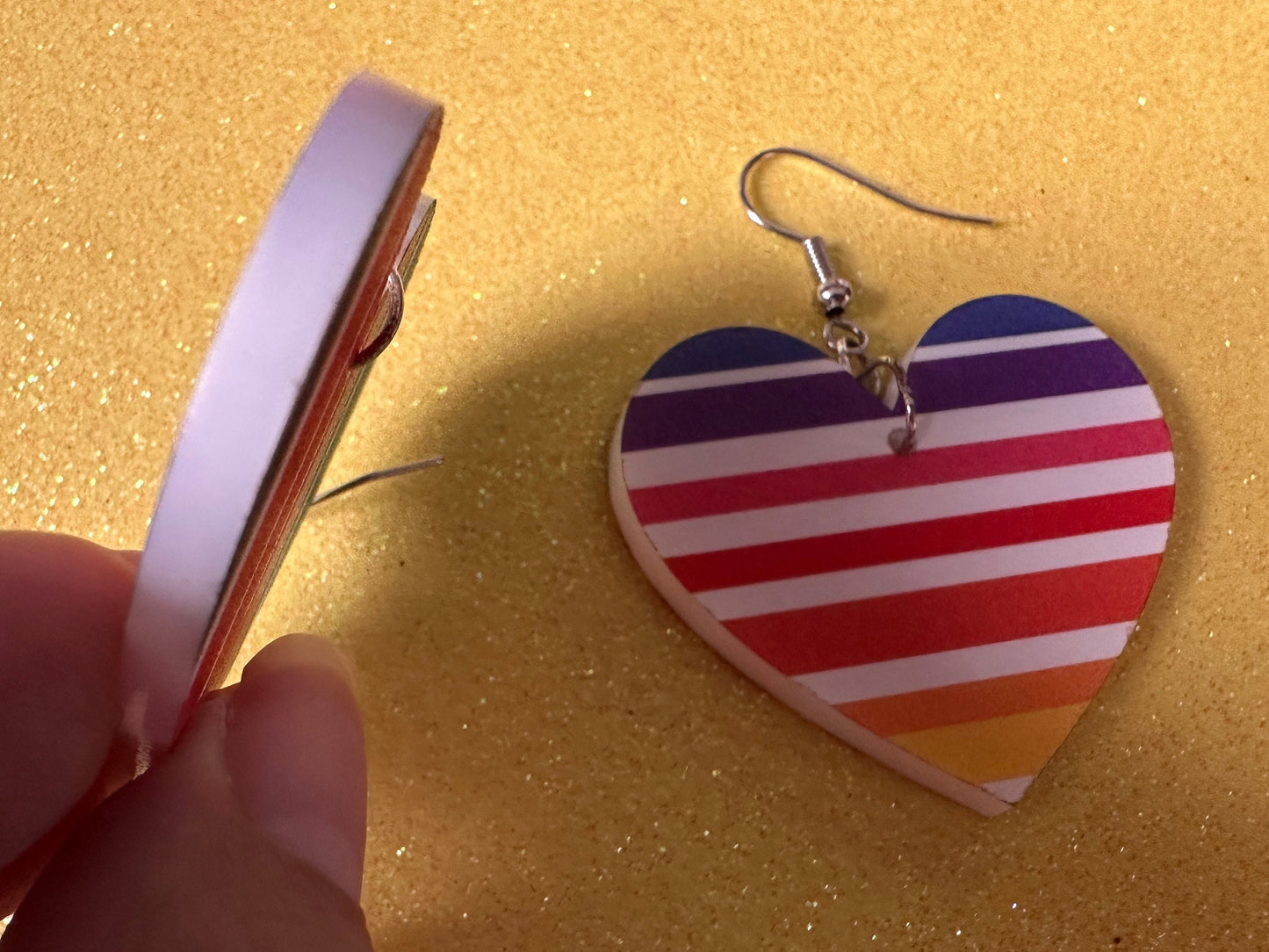 Rainbow Earrings: Laser Cut Acrylic Rainbows, Pride, Hawaii, Aloha, Summer Vibes, Happy, Colorful Stripes, Best Gifts for Her/Him/Them