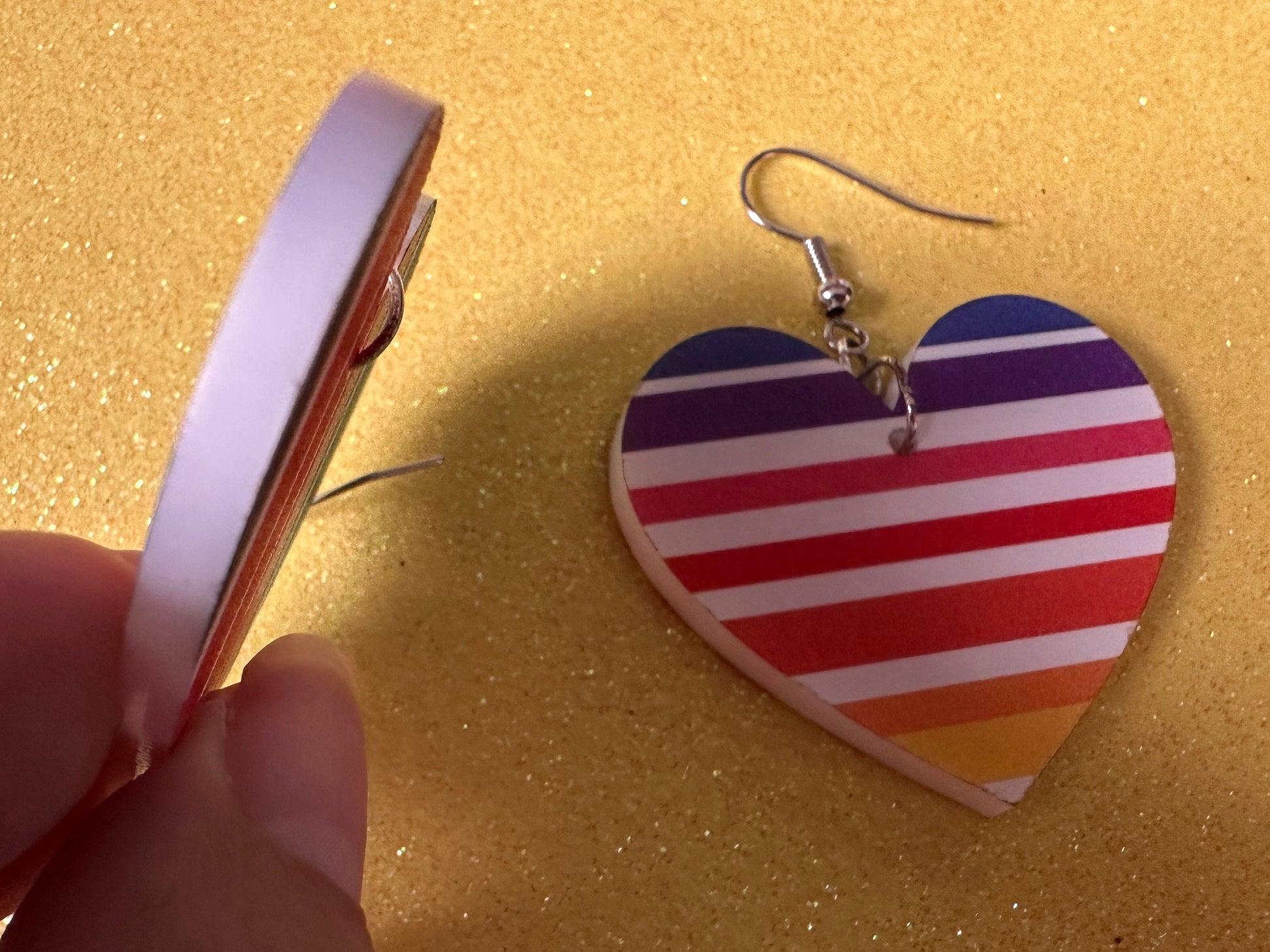 Rainbow Earrings: Laser Cut Acrylic Rainbows, Pride, Hawaii, Aloha, Summer Vibes, Happy, Colorful Stripes, Best Gifts for Her/Him/Them