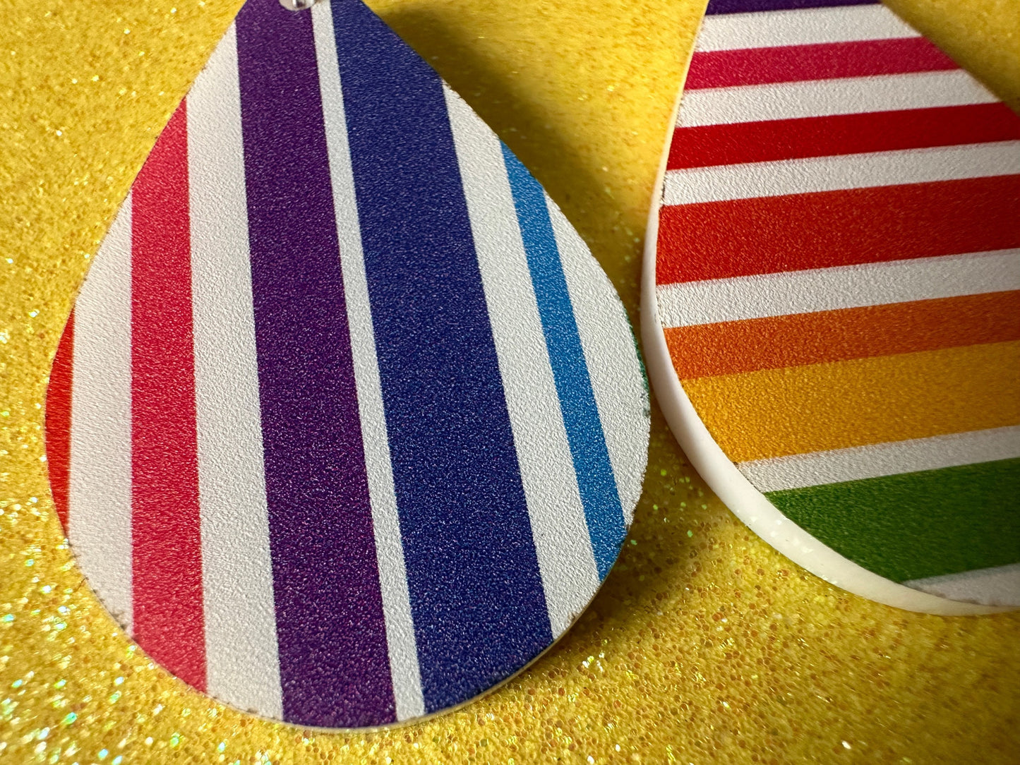 Rainbow Earrings: Laser Cut Acrylic Rainbows, Pride, Hawaii, Aloha, Summer Vibes, Happy, Colorful Stripes, Best Gifts for Her/Him/Them