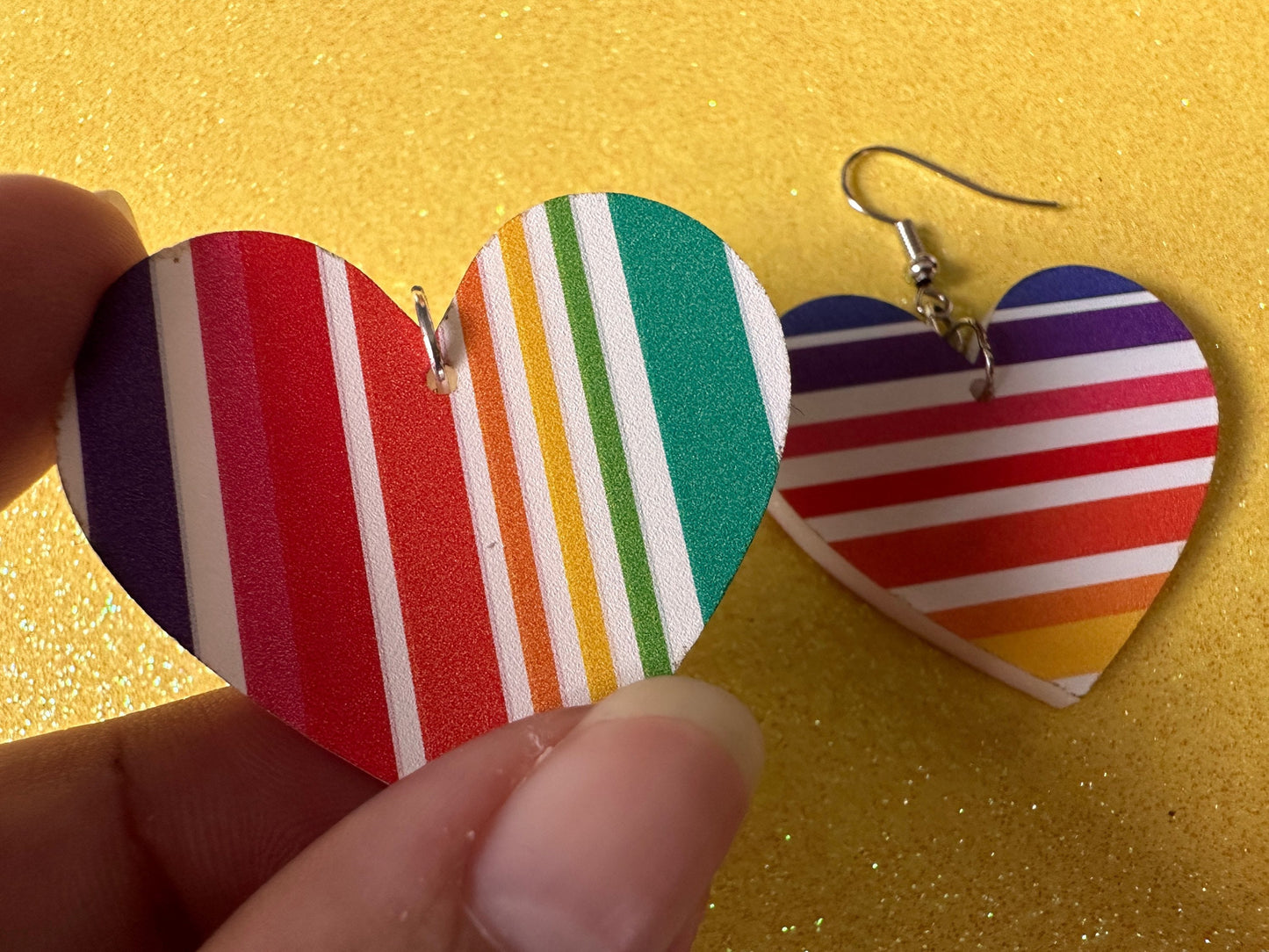 Rainbow Earrings: Laser Cut Acrylic Rainbows, Pride, Hawaii, Aloha, Summer Vibes, Happy, Colorful Stripes, Best Gifts for Her/Him/Them