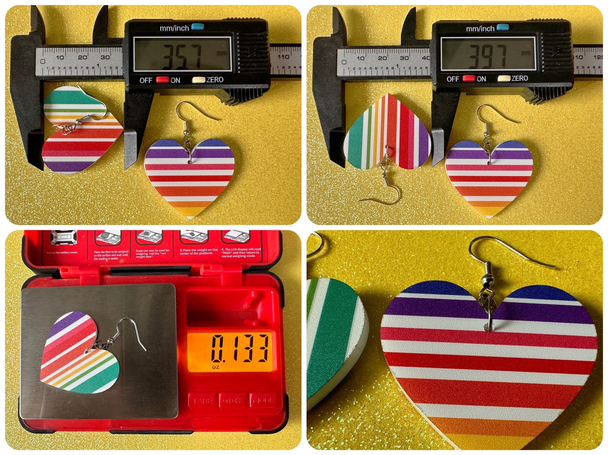 Rainbow Earrings: Laser Cut Acrylic Rainbows, Pride, Hawaii, Aloha, Summer Vibes, Happy, Colorful Stripes, Best Gifts for Her/Him/Them